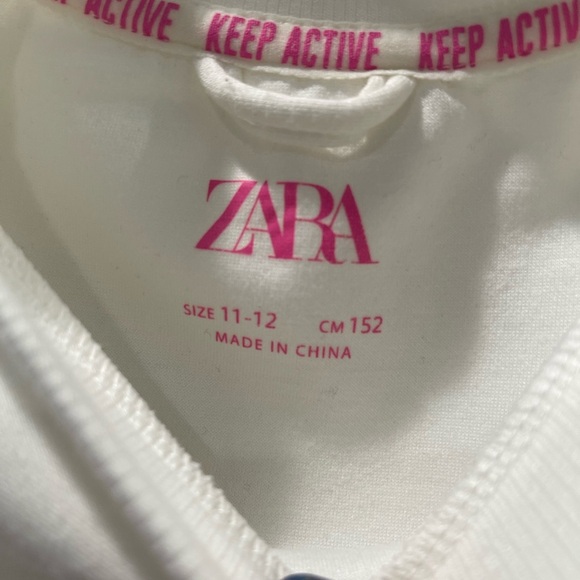 Zara White and Pink Sweatshirt with Graphic Design - Picture 3 of 13